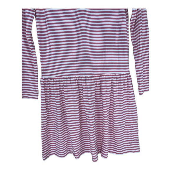NWT The Little White Company Girls Striped Jersey Dress SIZE 9-10 Pink White - Picture 3 of 6